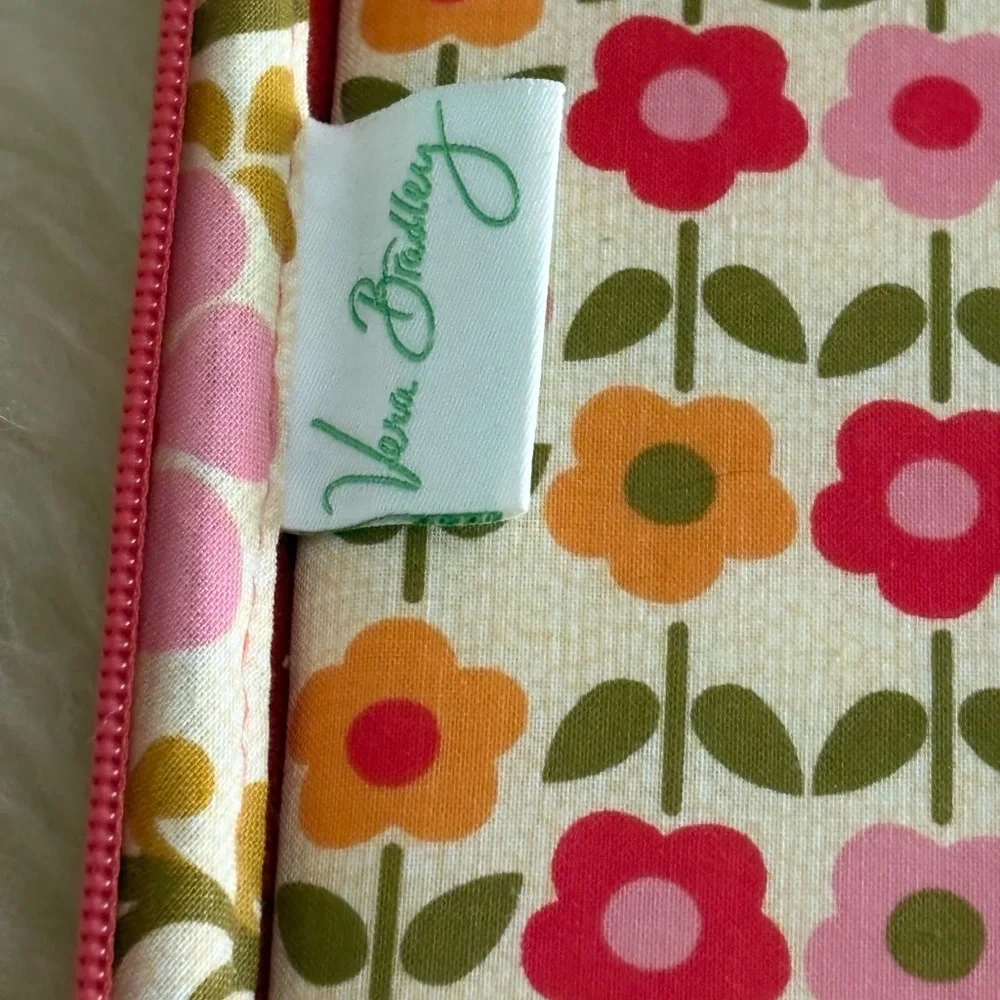 Vera Bradley Floral Quilted Laptop Bag in Pink, Orange, Green